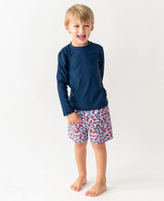 Cargar imagen en el visor de la galería, Red White and Bloom Swim Trunks