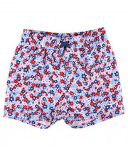 Cargar imagen en el visor de la galería, Red White and Bloom Swim Trunks