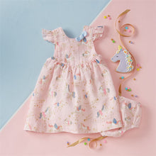 Cargar imagen en el visor de la galería, Fairy Unicorn Muslin Dress & Bloomer Set