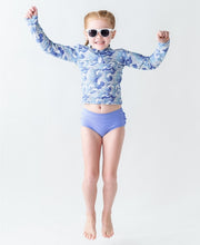 Cargar imagen en el visor de la galería, Ocean Camo Long Sleeve Zipper Rash Guard