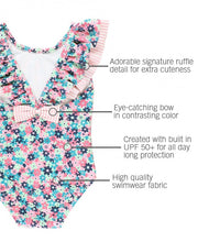 Cargar imagen en el visor de la galería, Water Lilies Ruffle V-Back One Piece