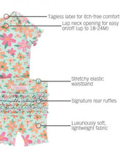 Cargar imagen en el visor de la galería, Spring Fling Snuggly 2pc Ruffled Pajamas