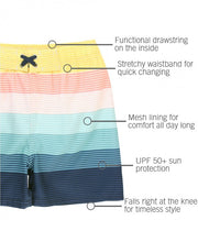 Cargar imagen en el visor de la galería, Island Stripe Swim Trunks