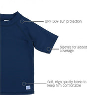 Cargar imagen en el visor de la galería, Navy Short Sleeve Rash Guard
