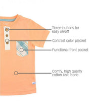 Cargar imagen en el visor de la galería, Hampton Plaid Shorts & Melon Henley Set