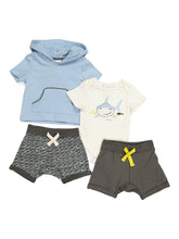 Cargar imagen en el visor de la galería, Newborn Boys Shark Hoodie Set