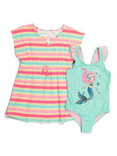 Cargar imagen en el visor de la galería, Mermaid Swimsuit And Cover-up Set