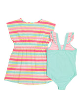 Cargar imagen en el visor de la galería, Mermaid Swimsuit And Cover-up Set