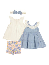 Cargar imagen en el visor de la galería, Tiered Dress And Floral Short Set