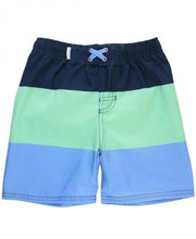 Cargar imagen en el visor de la galería, Mint & Blue Color Block Swim Trunks
