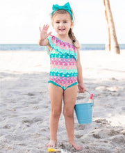 Cargar imagen en el visor de la galería, Mermaid One Shoulder Ruffle One Piece