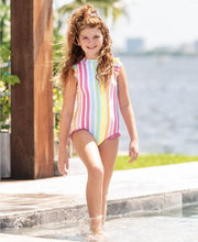 Cargar imagen en el visor de la galería, Rainbow Dream Stripe Flutter One Piece