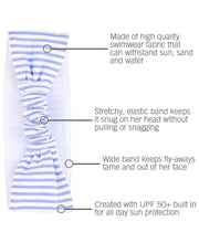 Cargar imagen en el visor de la galería, Periwinkle Blue Seersucker Swimwear Headband
