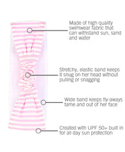 Cargar imagen en el visor de la galería, Pink Seersucker Swimwear Headband