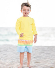 Cargar imagen en el visor de la galería, Rainbow Multi-Stripe Swim Trunks