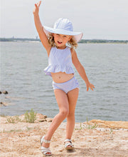 Cargar imagen en el visor de la galería, Periwinkle Blue Seersucker Swim Hat