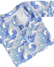 Cargar imagen en el visor de la galería, Ocean Camo Long Sleeve Zipper Rash Guard