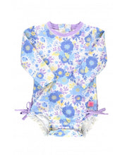 Cargar imagen en el visor de la galería, Pristine Blooms Long Sleeve One Piece Rash Guard