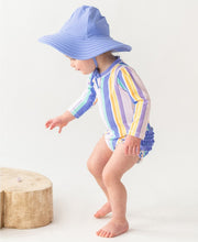 Cargar imagen en el visor de la galería, Rainbow Lane Stripe Long Sleeve One Piece Rash Guard