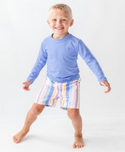 Cargar imagen en el visor de la galería, Rainbow Lane Stripe Swim Trunks