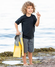 Cargar imagen en el visor de la galería, Black Short Sleeve Rash Guard