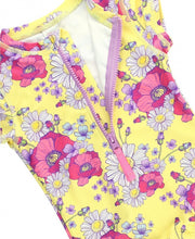 Cargar imagen en el visor de la galería, Girls Daisy Delight Short Sleeve One Piece Rash Guard