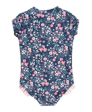 Cargar imagen en el visor de la galería, Girls Moonlit Meadow Short Sleeve One Piece Rash Guard