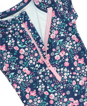 Cargar imagen en el visor de la galería, Girls Moonlit Meadow Short Sleeve One Piece Rash Guard