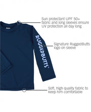 Cargar imagen en el visor de la galería, Navy Logo Long Sleeve Rash Guard