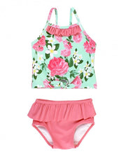 Cargar imagen en el visor de la galería, Rosy Sweetheart Ruffle Tie Tankini