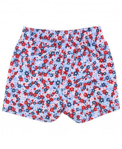 Red White and Bloom Swim Trunks