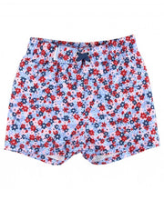 Cargar imagen en el visor de la galería, Red White and Bloom Swim Trunks
