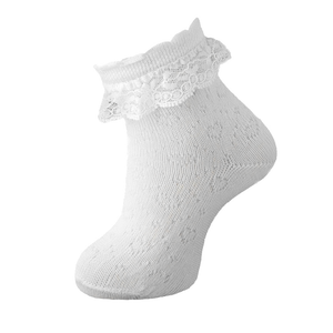 Openwork Socks with Lace