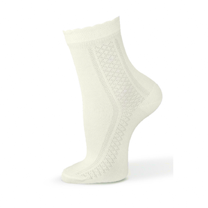 Side Openwork Cotton Socks