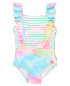 Rainbow Tie Dye Pinafore One Piece