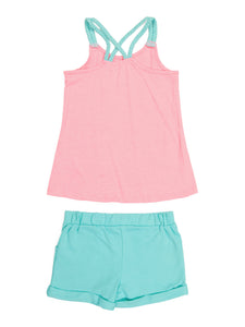 Girls 2pc Turtle Short Set