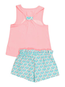 Girls 2pc Mermaid Short Set