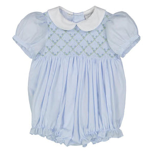 Diamond Smocked Rosebud Bubble