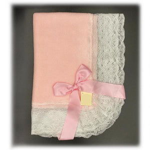 Pink Blanket with Lace