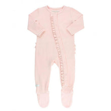 Cargar imagen en el visor de la galería, Ballet Pink Snuggly Ruffled Footed Pajamas
