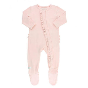 Ballet Pink Snuggly Ruffled Footed Pajamas