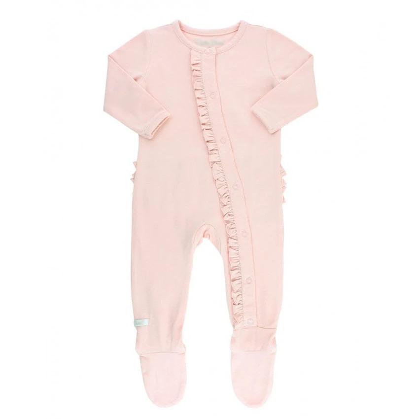 Ballet Pink Snuggly Ruffled Footed Pajamas