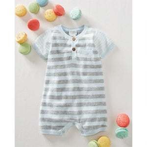 Blue Stripe Knitted Romper