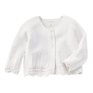 White Eyelet Cardigan