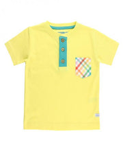 Cargar imagen en el visor de la galería, Rainbow Gingham Shorts &amp; Lemon Pocket Henley Set
