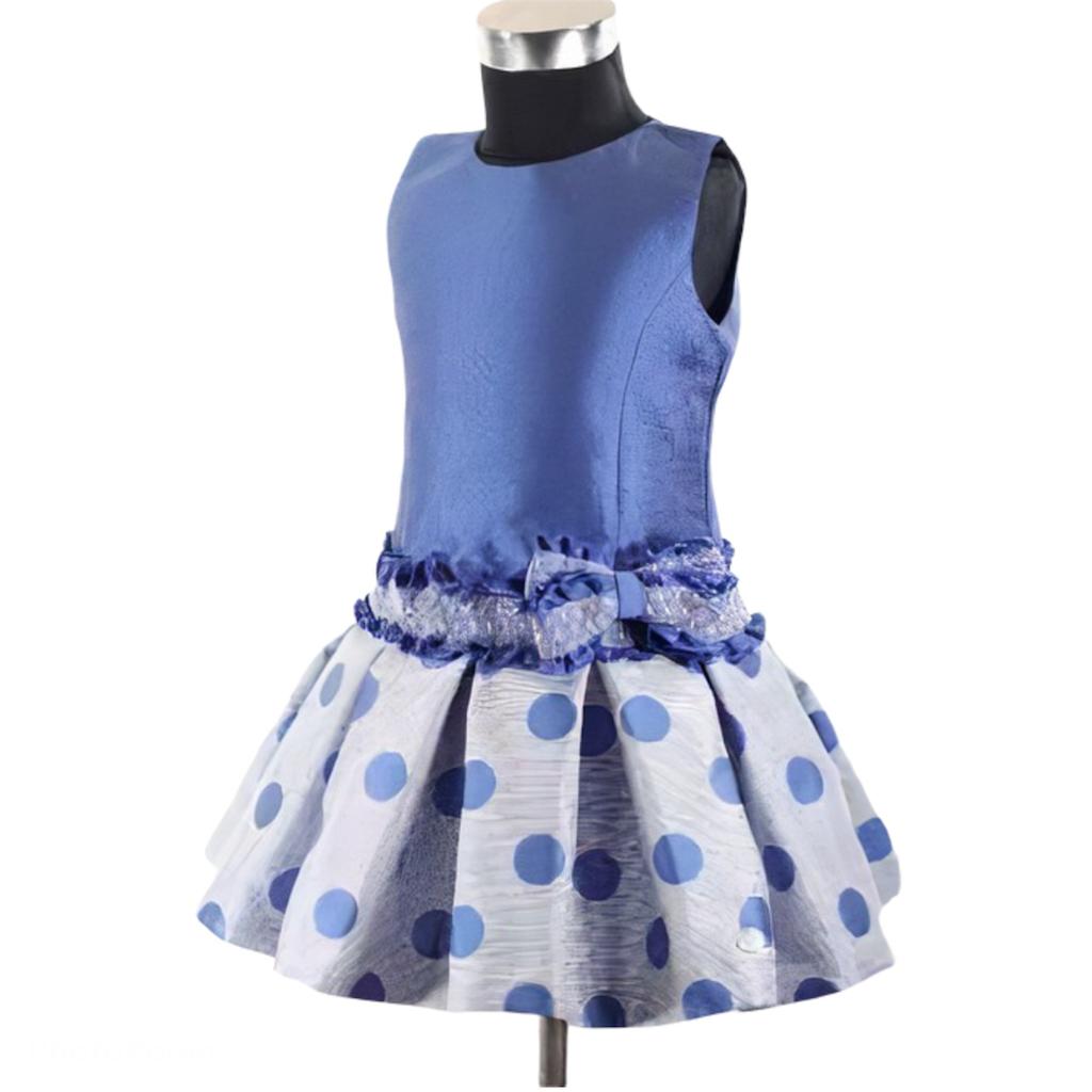 Vestido Topos Azul