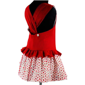 Vestido Floreado Rojo