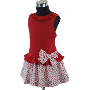 Vestido Floreado Rojo