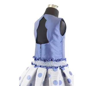 Vestido Topos Azul