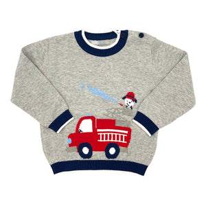 Grey Firetruck Sweater